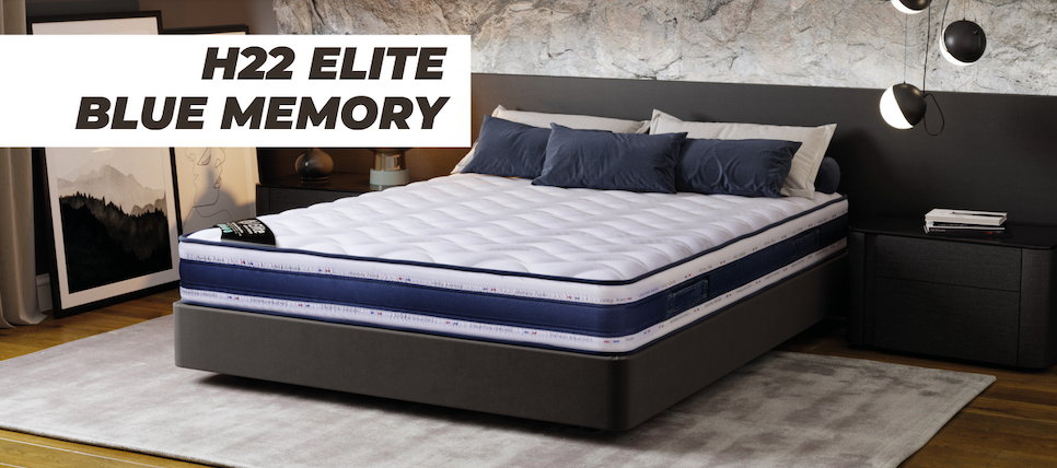 Matelas H22 ELITE BLUE MEMORY | 90x190, 140x190, 160x200, 180x200